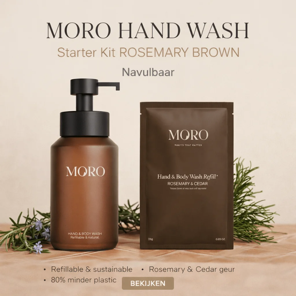 MORO Hand Wash Starter Kit ROSEMARY BROWN Navulbaar
