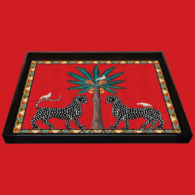 Ortigia Dienblad Rood Mosaico