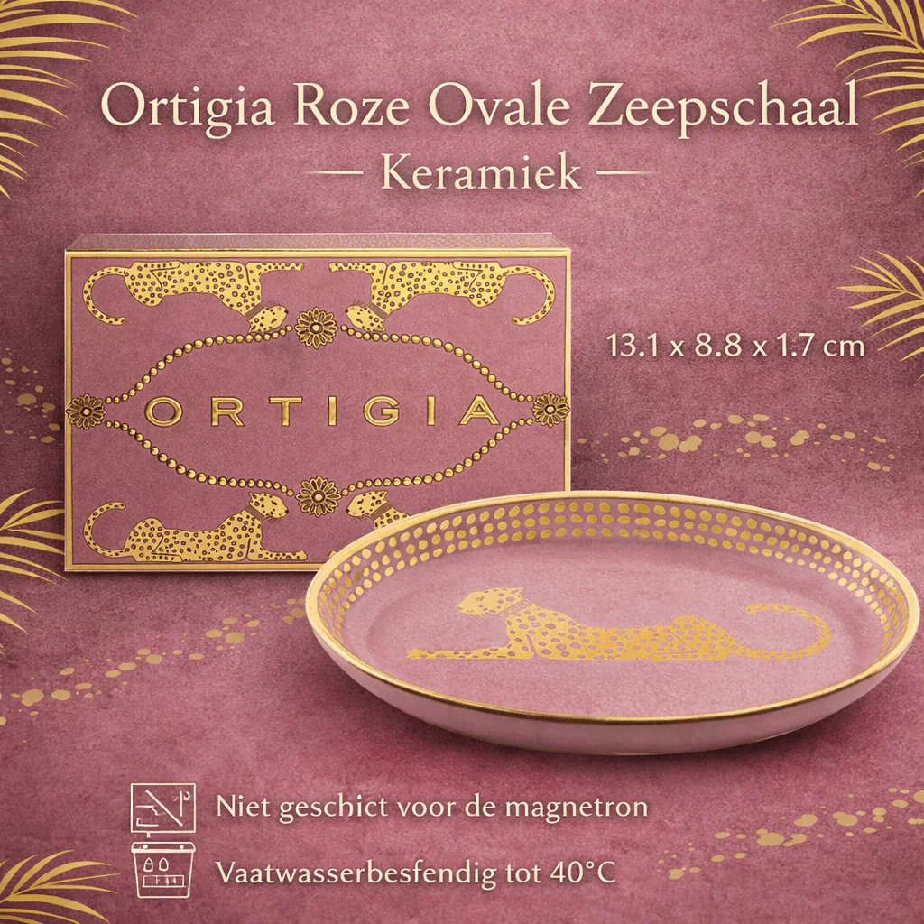 Ortigia Roze Ovale Zeepschaal Keramiek
