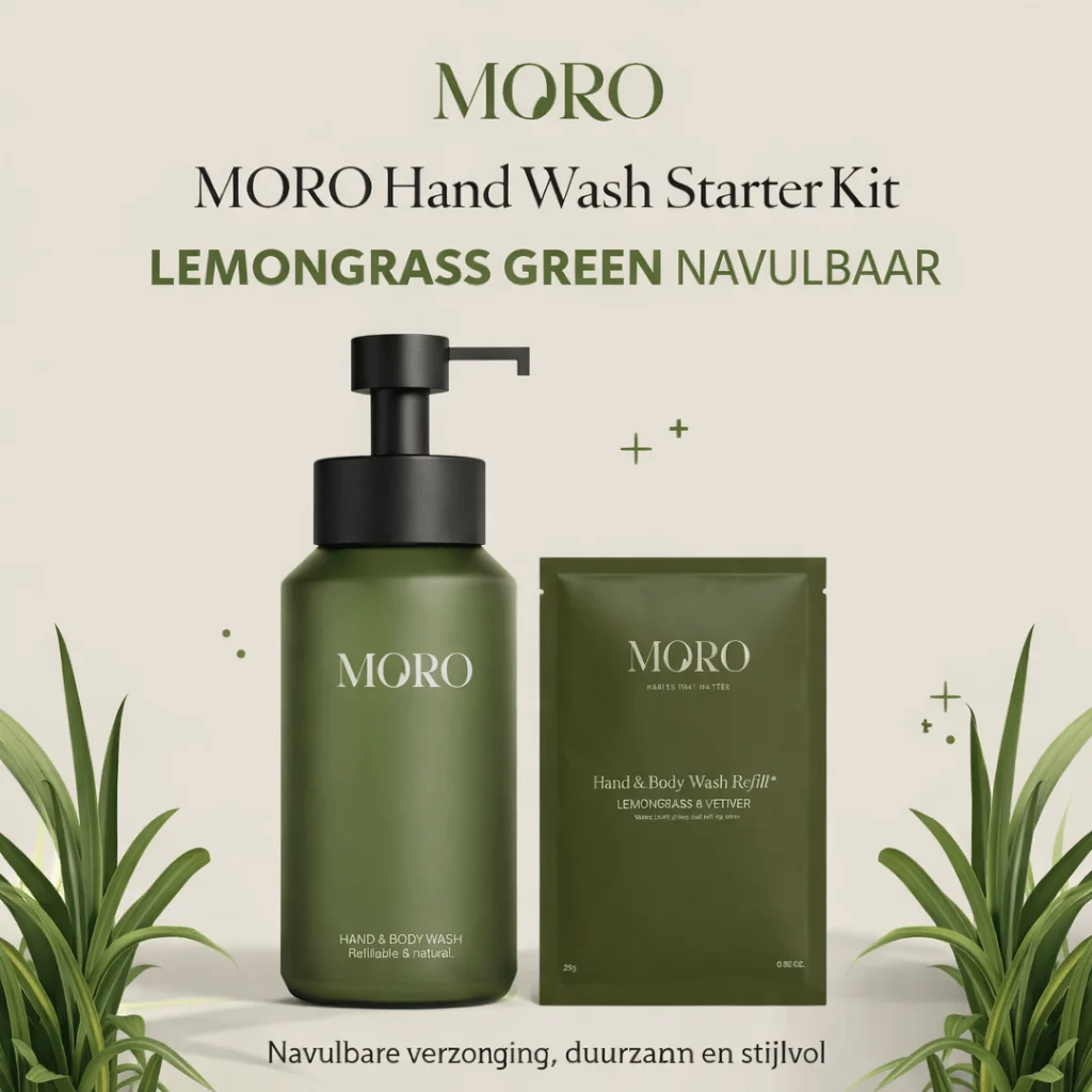 MORO hand wash starter kit Lemongrass Green navulbaar