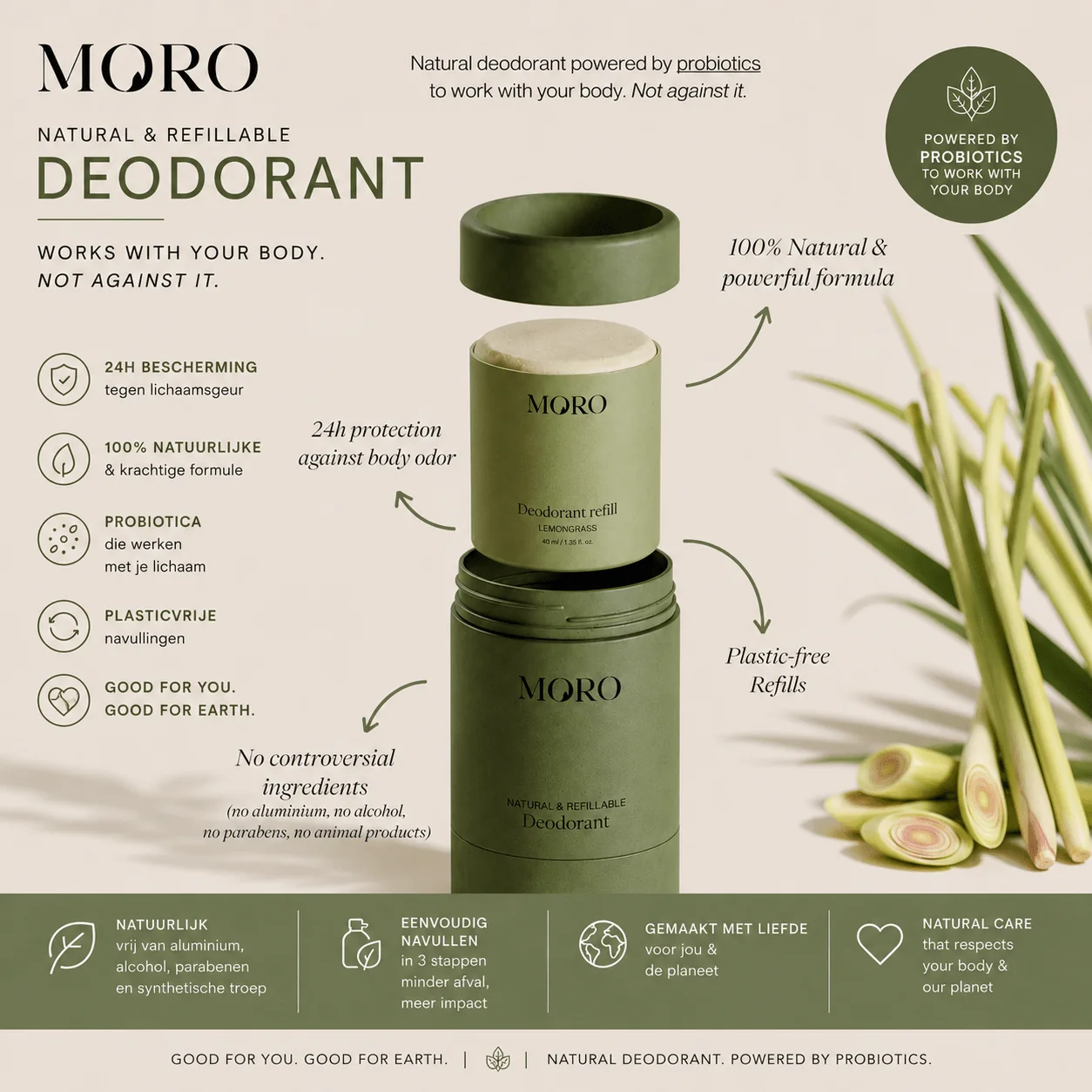 MORO Essentials Deodorant LEMONGRASS