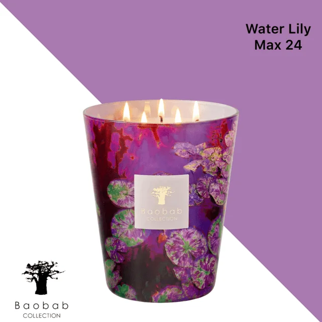 Baobab Geurkaars ARTY FLOWERS WATER LILY
