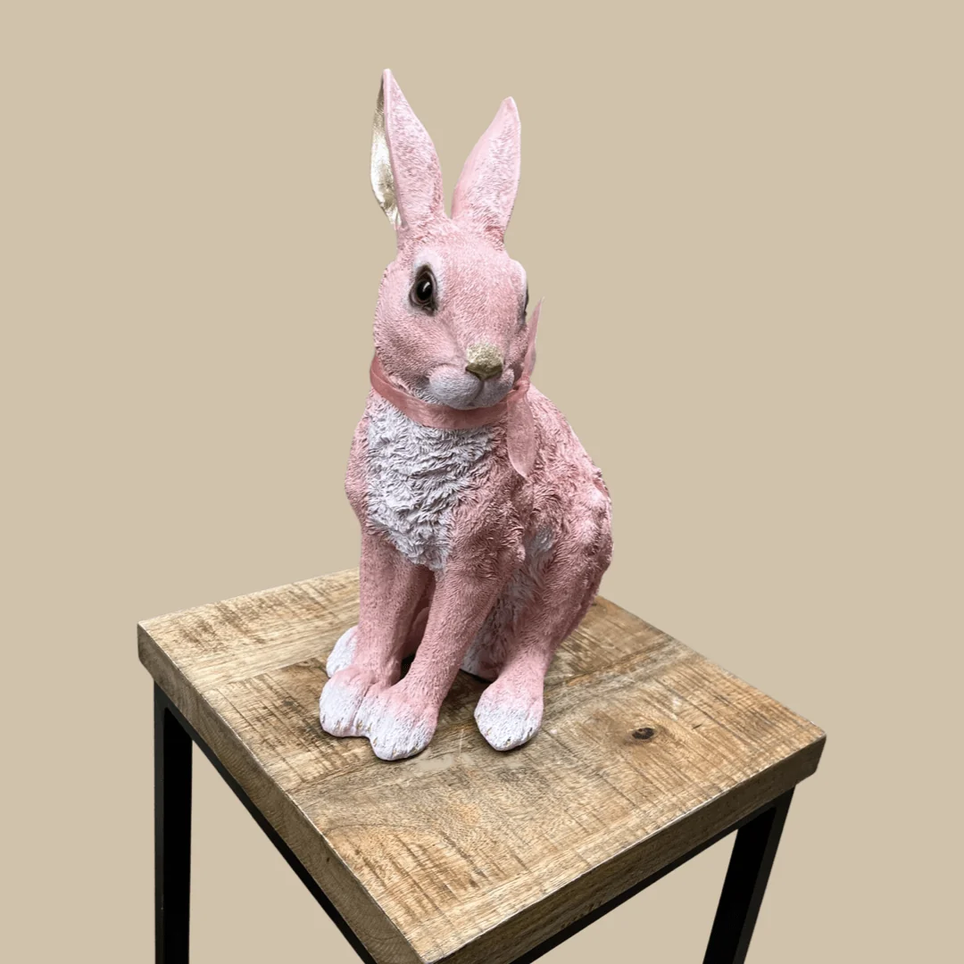Konijn roze h.35cm