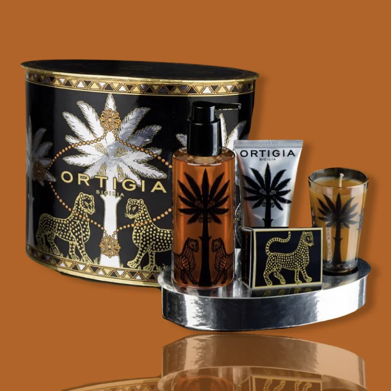Ortigia Cadeau Box Oval Ambra Nera